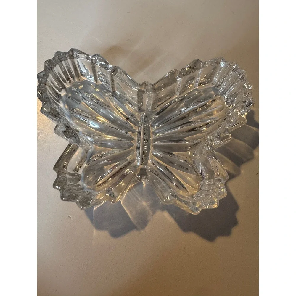 Mini Vintage‎ Gorham Crystal Butterfly Trinket Box